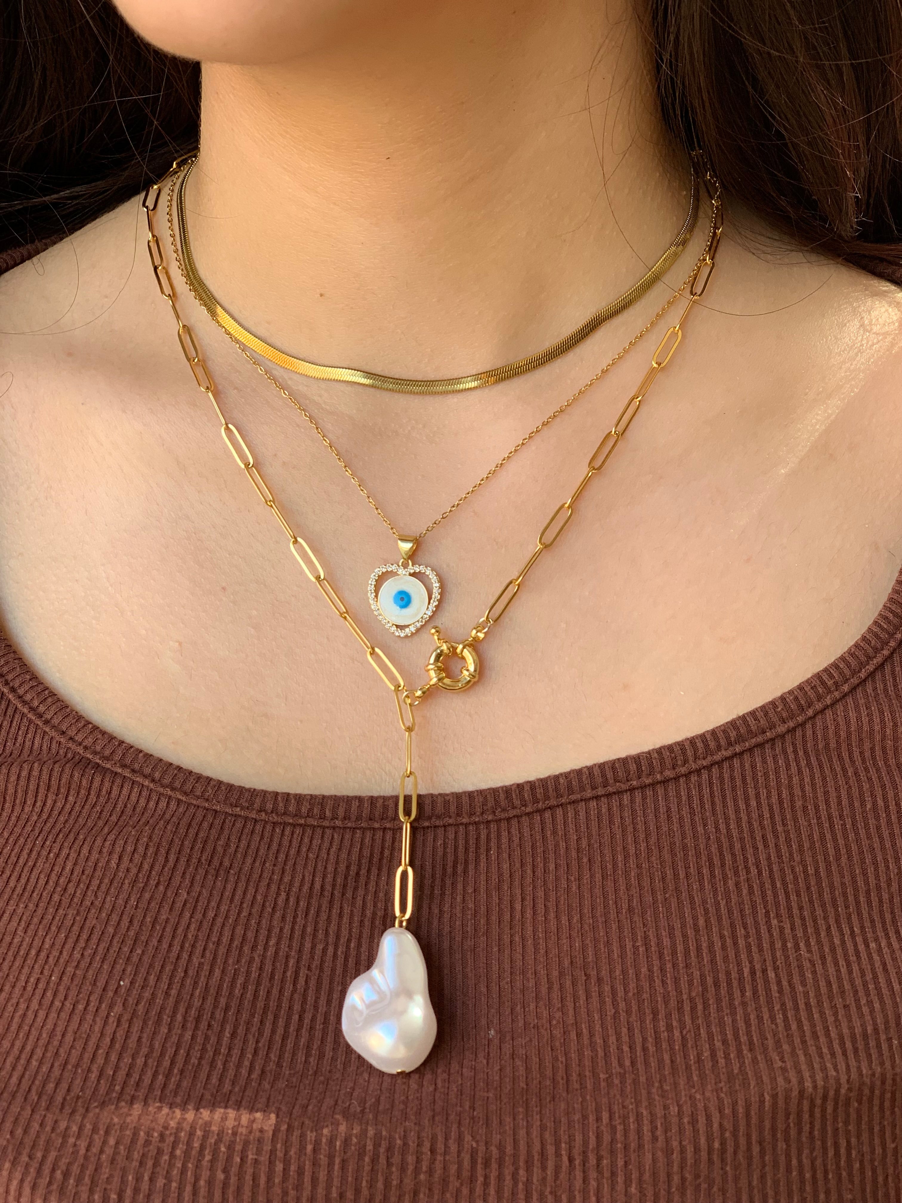 Perul dropped necklace