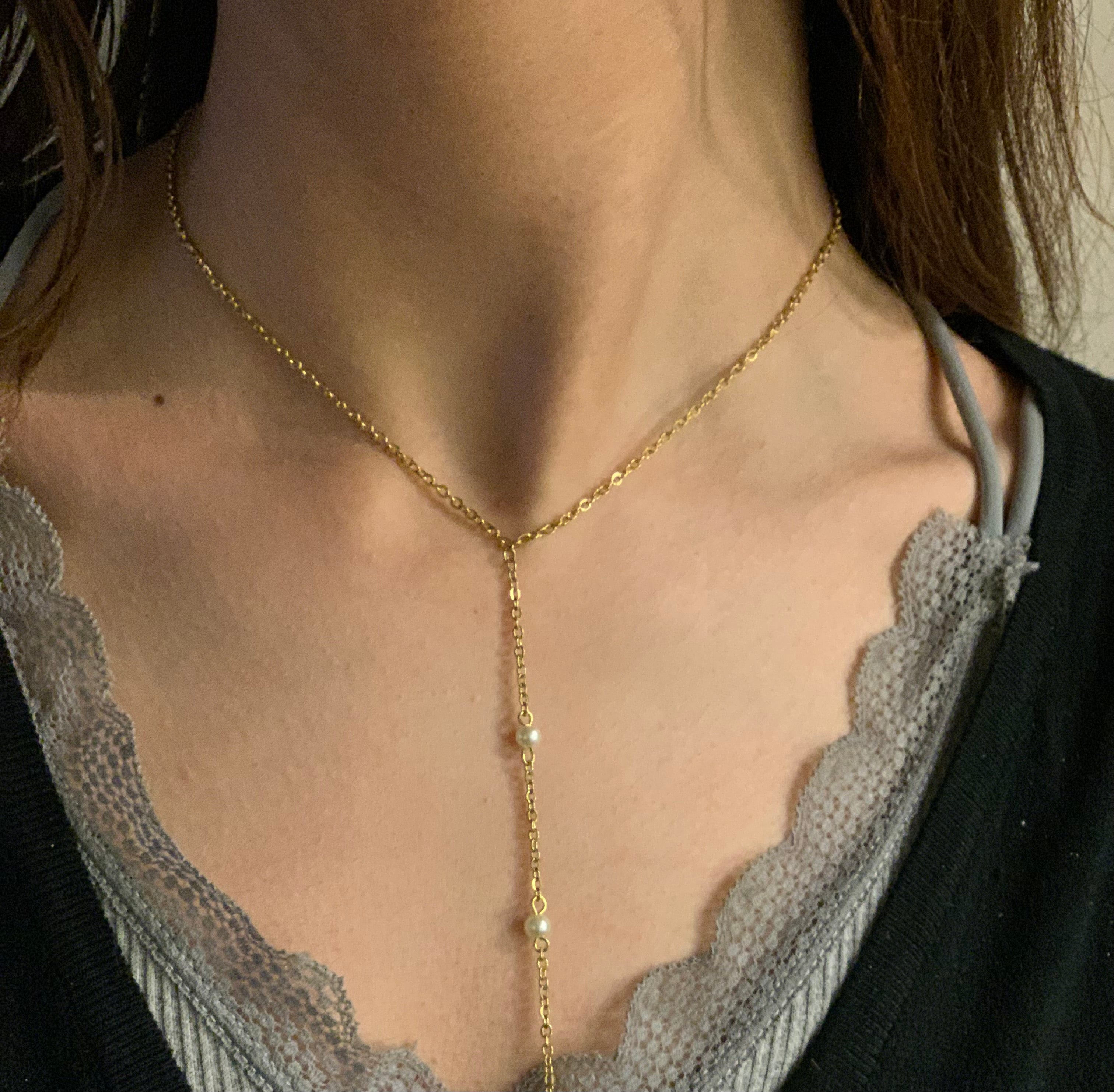 Peai dropped necklace
