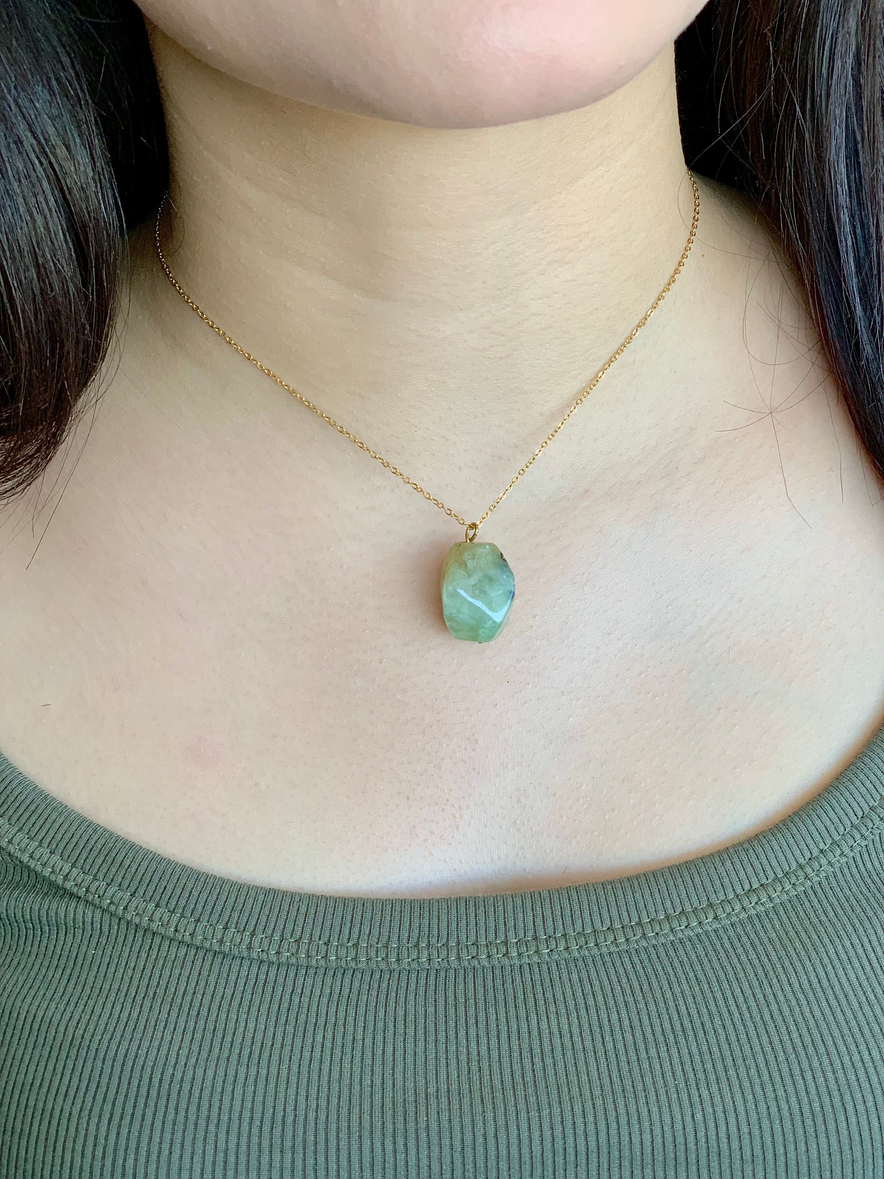 Green Aventurine gemstone necklace